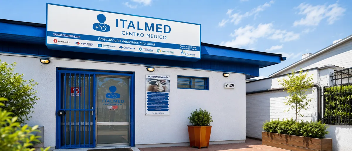 Fachada del Centro Médico Italmed en Av. Las Nieves Oriente 0126, Puente Alto