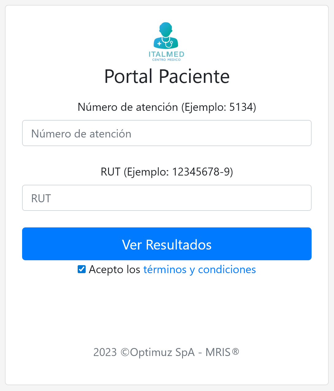 Vista de la plataforma de imagenolog&iacute;a